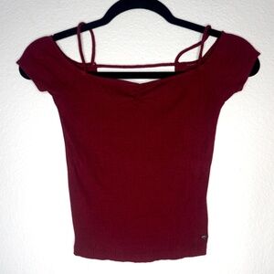 American Eagle essentials burgundy top - Size Small